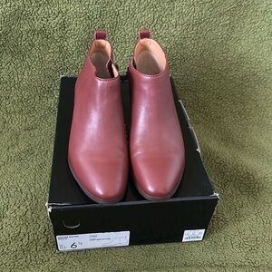 Jcrew deep redwood booties with zipper for women